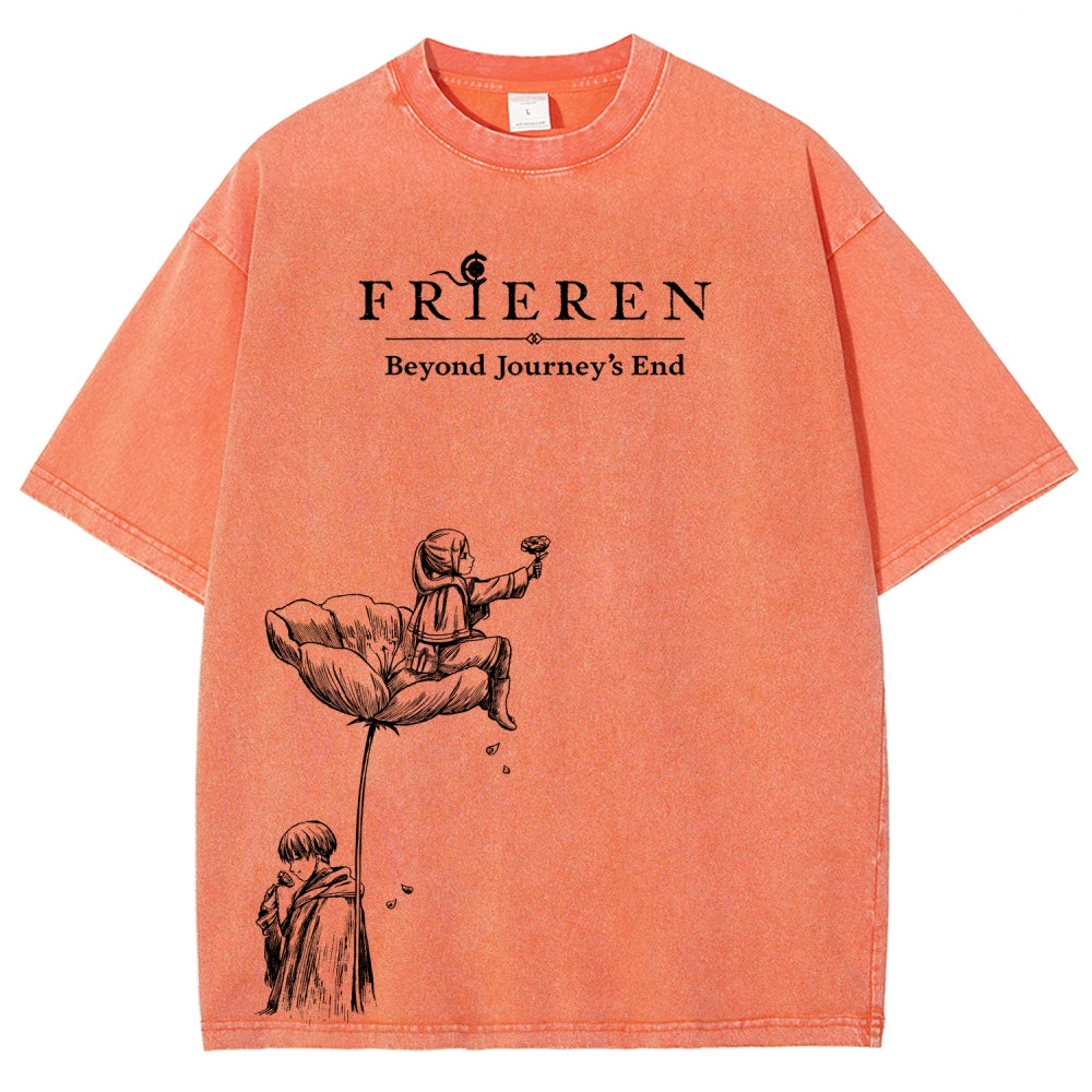 Frieren Unisex Fit Washed T-Shirt 2601005974