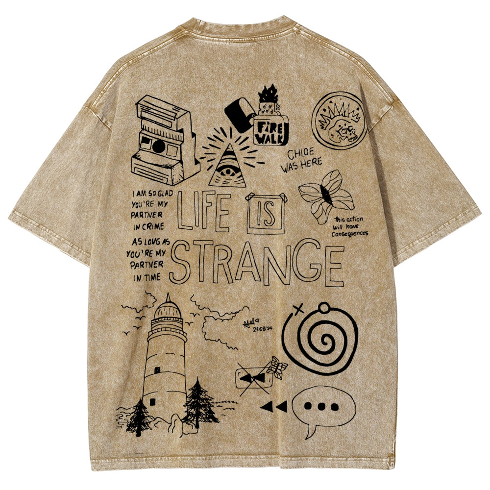 Life Is Strange Unisex Fit Washed T-Shirt 2601008795