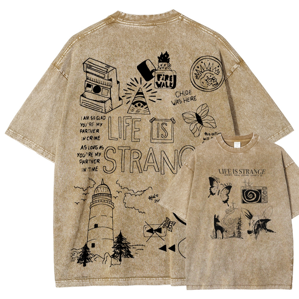 Life Is Strange Unisex Fit Washed T-Shirt 2601008795