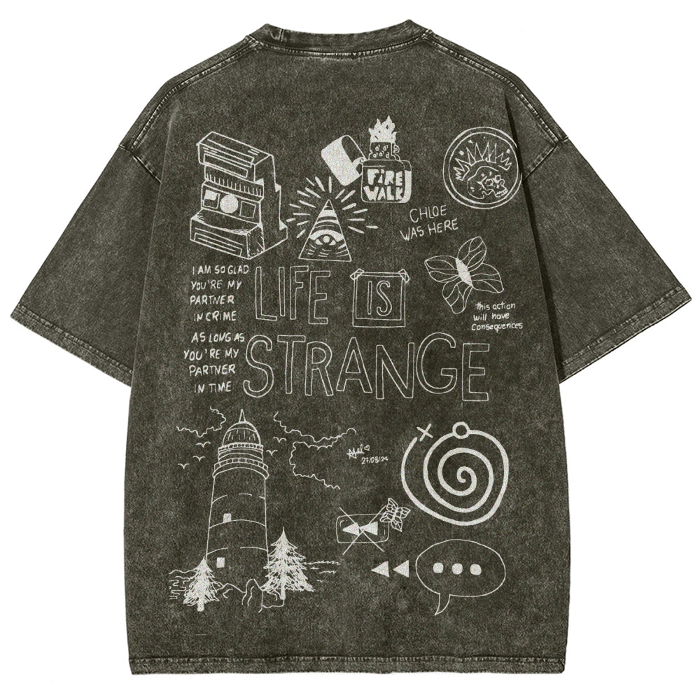 Life Is Strange Unisex Fit Washed T-Shirt 2601008795