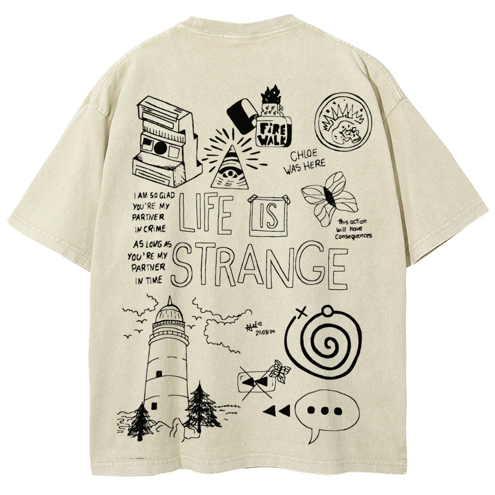 Life Is Strange Unisex Fit Washed T-Shirt 2601008795