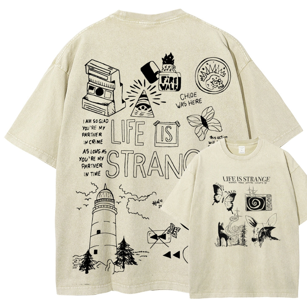 Life Is Strange Unisex Fit Washed T-Shirt 2601008795