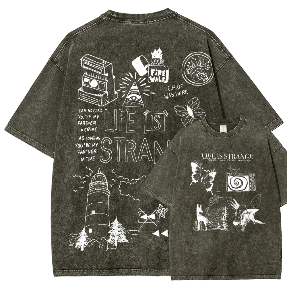 Life Is Strange Unisex Fit Washed T-Shirt 2601008795