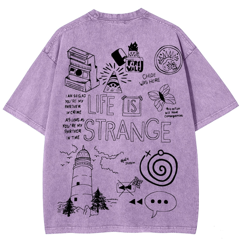 Life Is Strange Unisex Fit Washed T-Shirt 2601008795