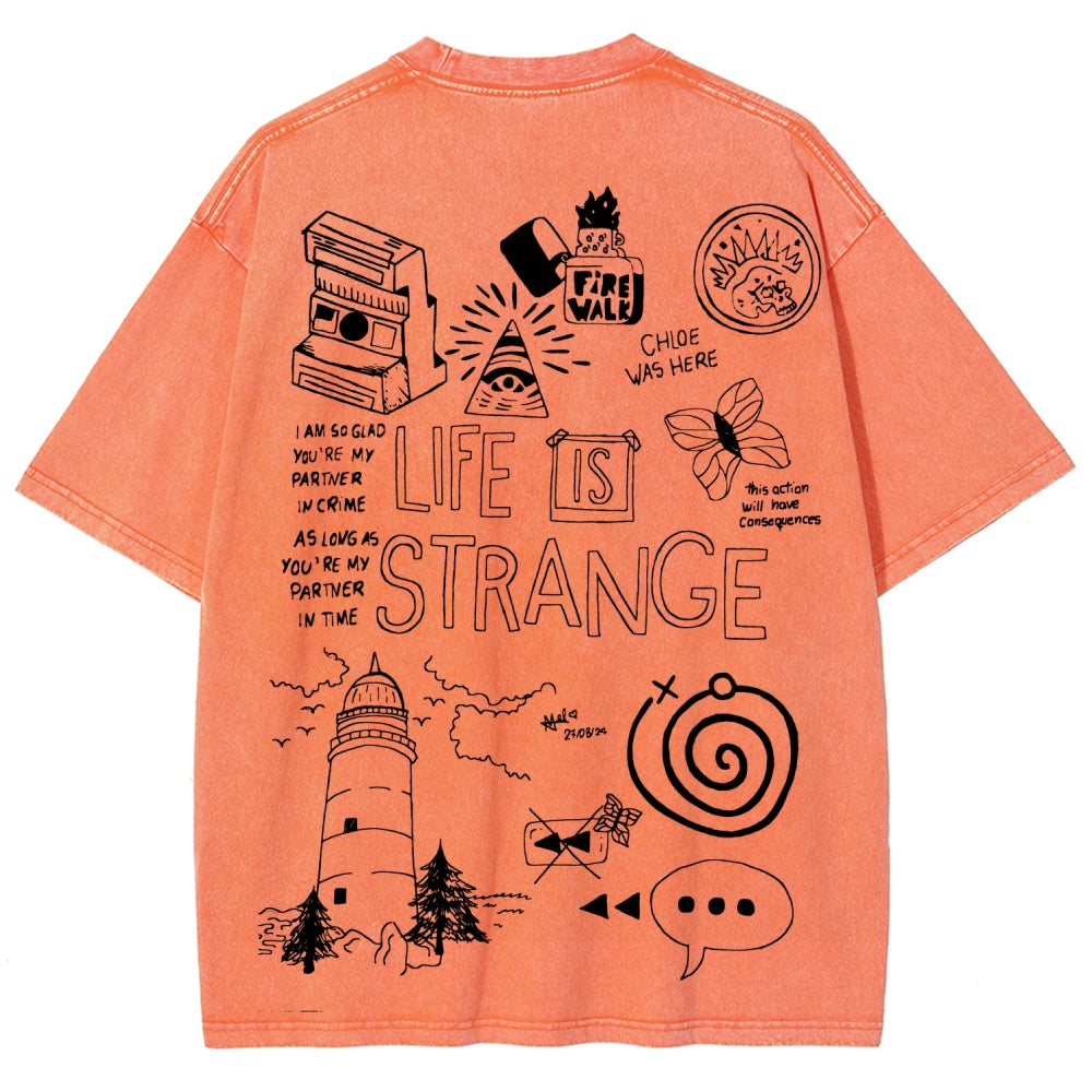 Life Is Strange Unisex Fit Washed T-Shirt 2601008795