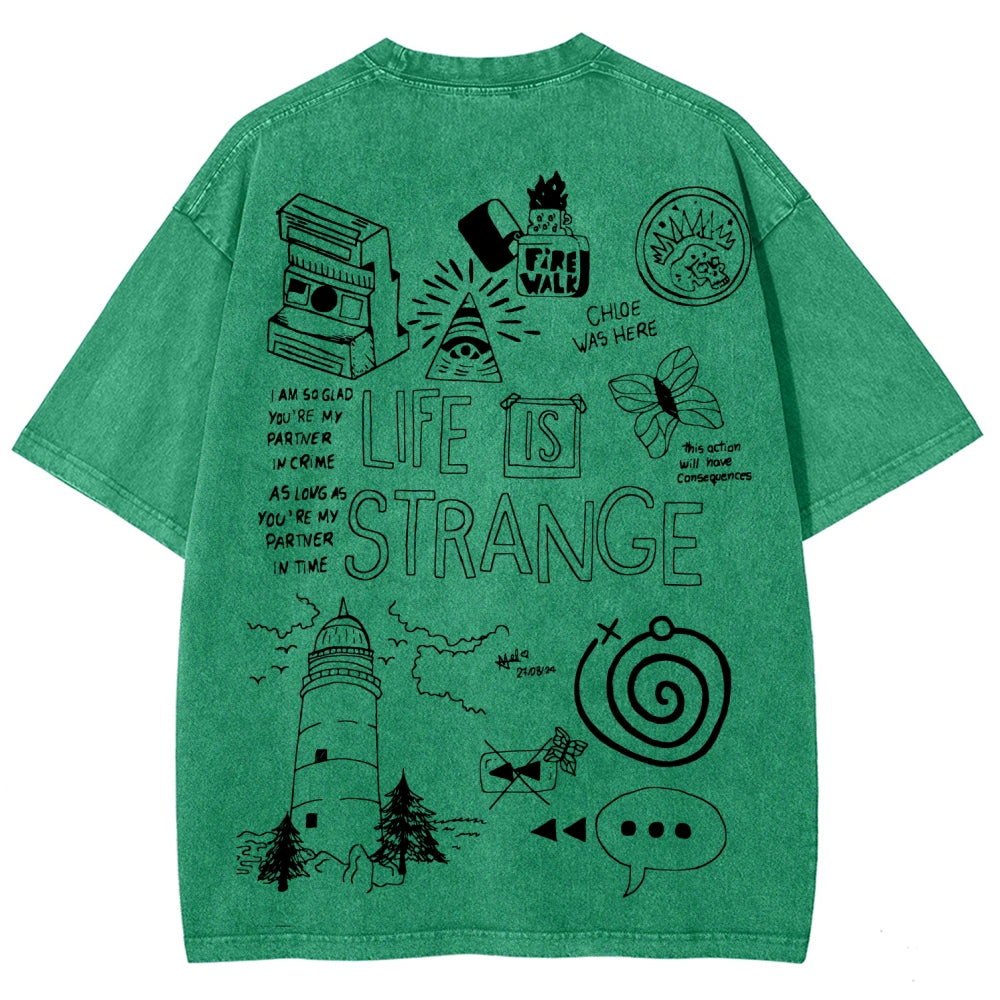 Life Is Strange Unisex Fit Washed T-Shirt 2601008795