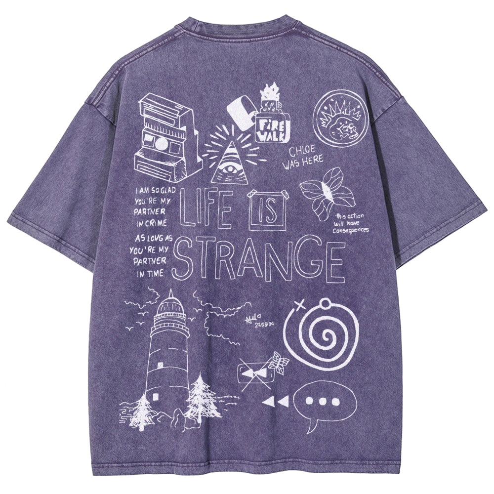 Life Is Strange Unisex Fit Washed T-Shirt 2601008795