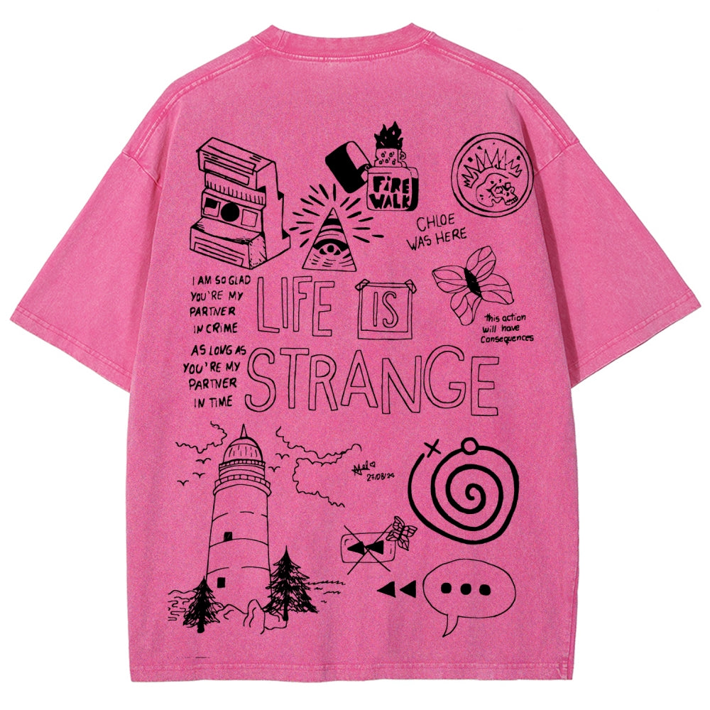 Life Is Strange Unisex Fit Washed T-Shirt 2601008795