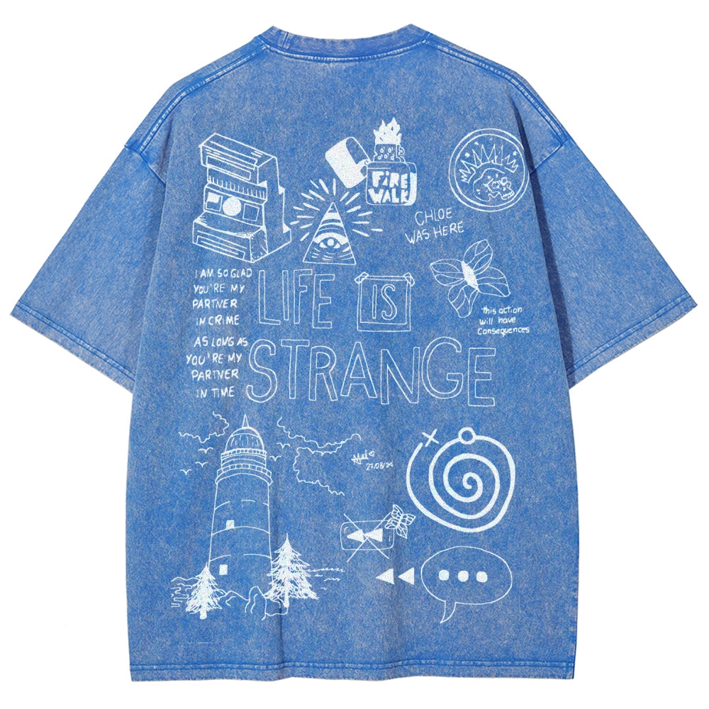 Life Is Strange Unisex Fit Washed T-Shirt 2601008795