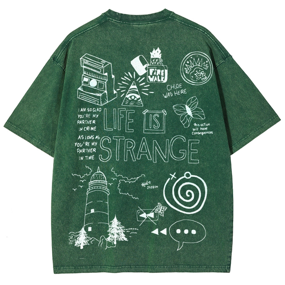 Life Is Strange Unisex Fit Washed T-Shirt 2601008795