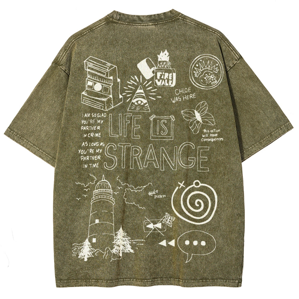 Life Is Strange Unisex Fit Washed T-Shirt 2601008795