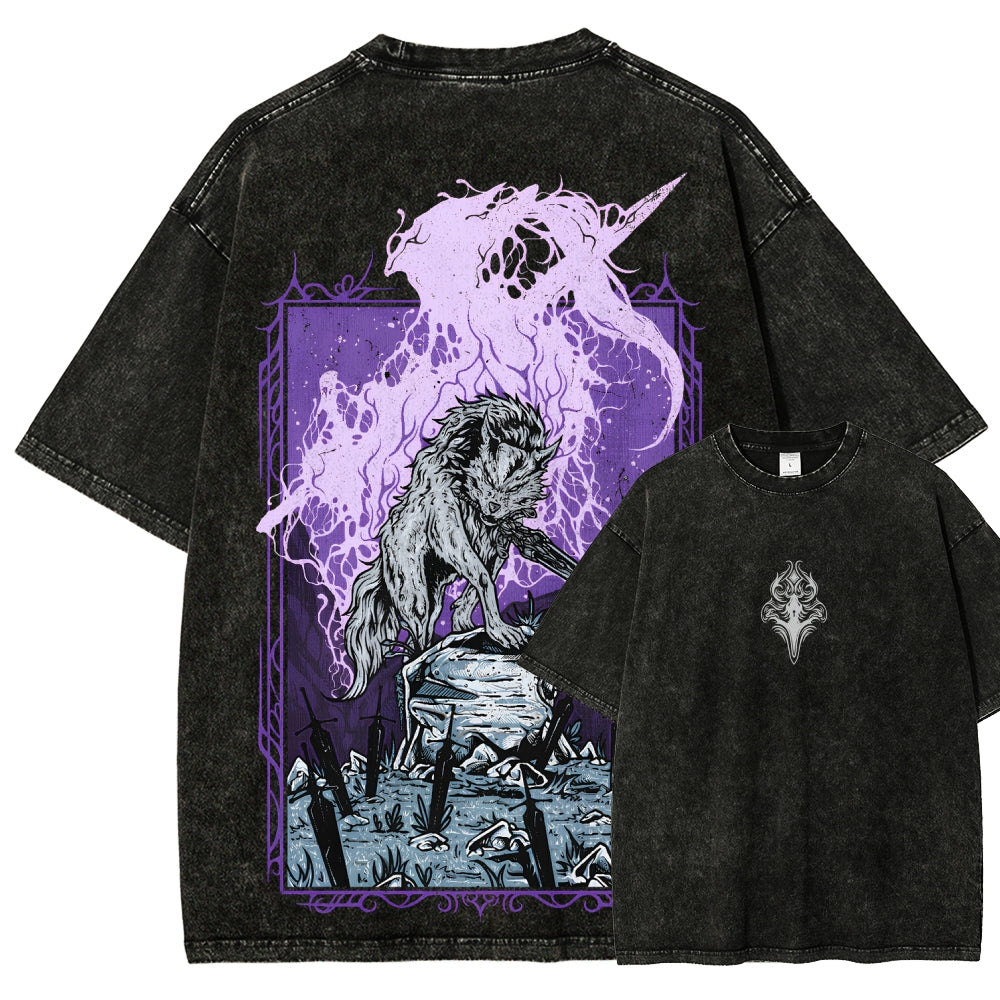 Dark Souls Unisex Fit Washed T-Shirt 2601009916