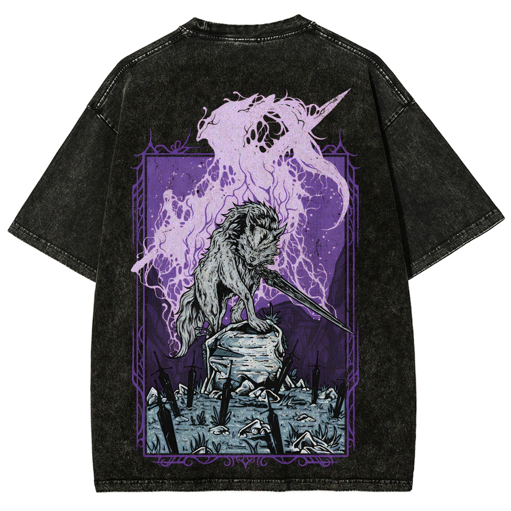 Dark Souls Unisex Fit Washed T-Shirt 2601009916