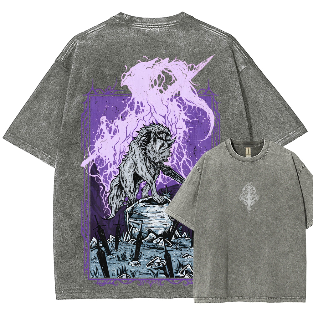 Dark Souls Unisex Fit Washed T-Shirt 2601009916