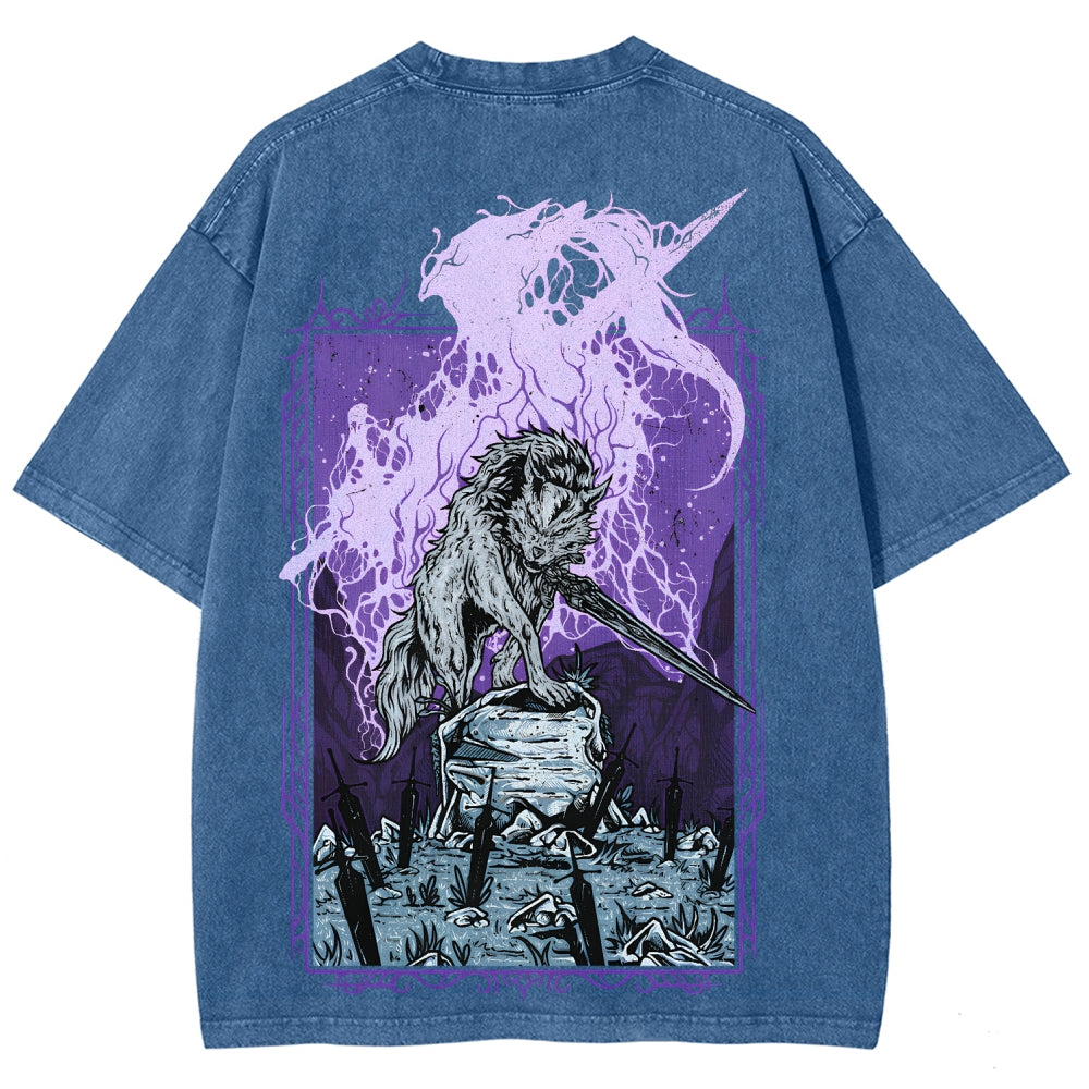 Dark Souls Unisex Fit Washed T-Shirt 2601009916