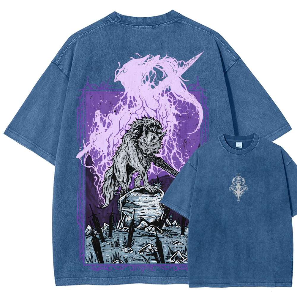 Dark Souls Unisex Fit Washed T-Shirt 2601009916