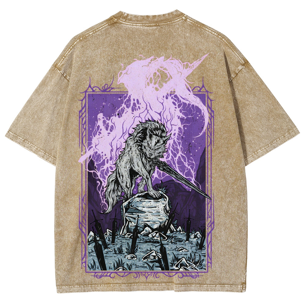 Dark Souls Unisex Fit Washed T-Shirt 2601009916