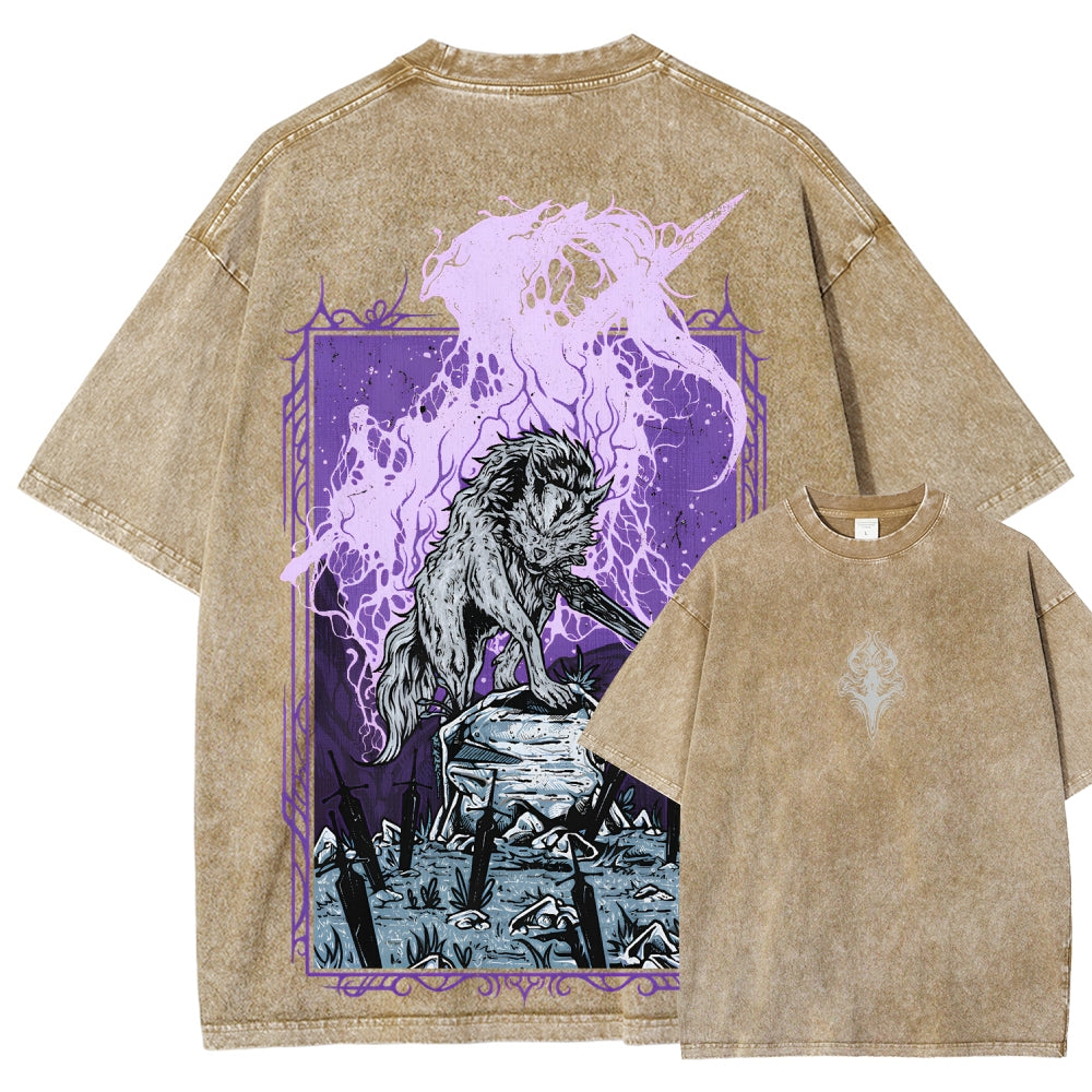 Dark Souls Unisex Fit Washed T-Shirt 2601009916