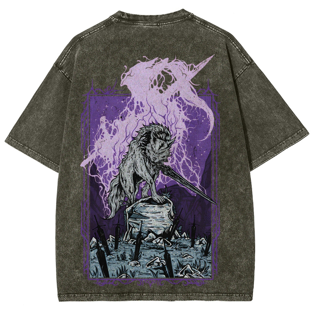 Dark Souls Unisex Fit Washed T-Shirt 2601009916