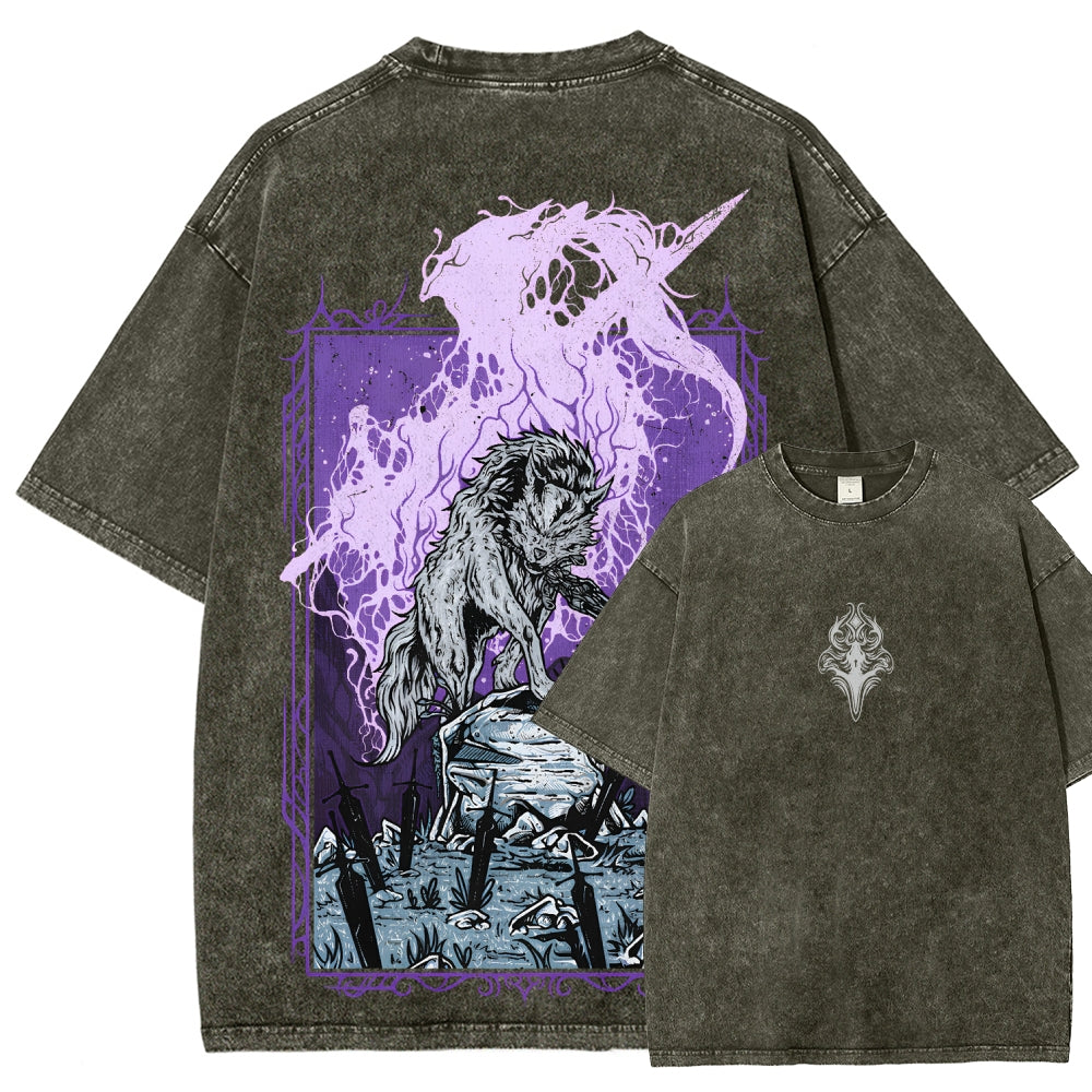 Dark Souls Unisex Fit Washed T-Shirt 2601009916