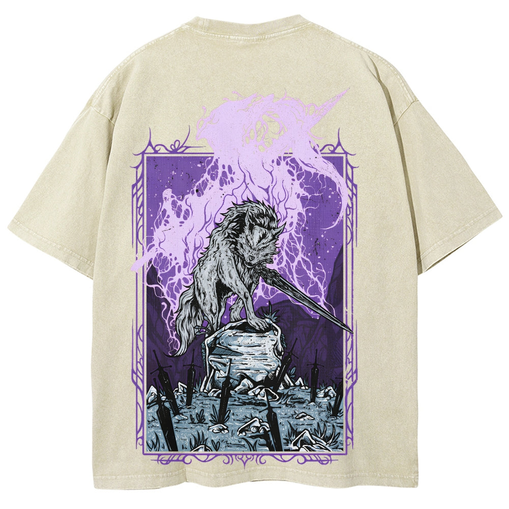 Dark Souls Unisex Fit Washed T-Shirt 2601009916