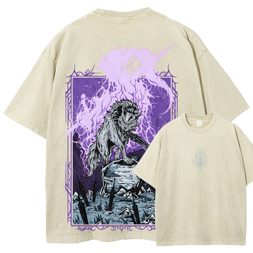 Dark Souls Unisex Fit Washed T-Shirt 2601009916
