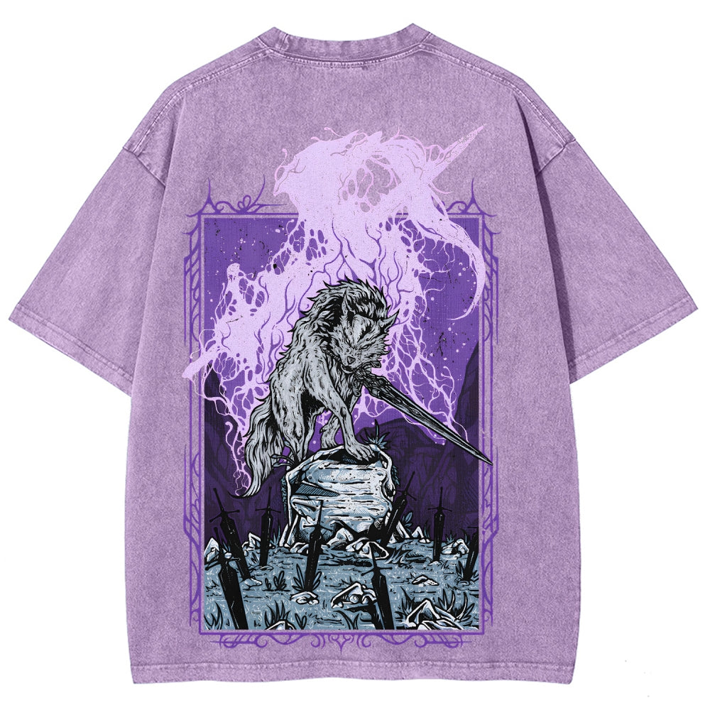 Dark Souls Unisex Fit Washed T-Shirt 2601009916