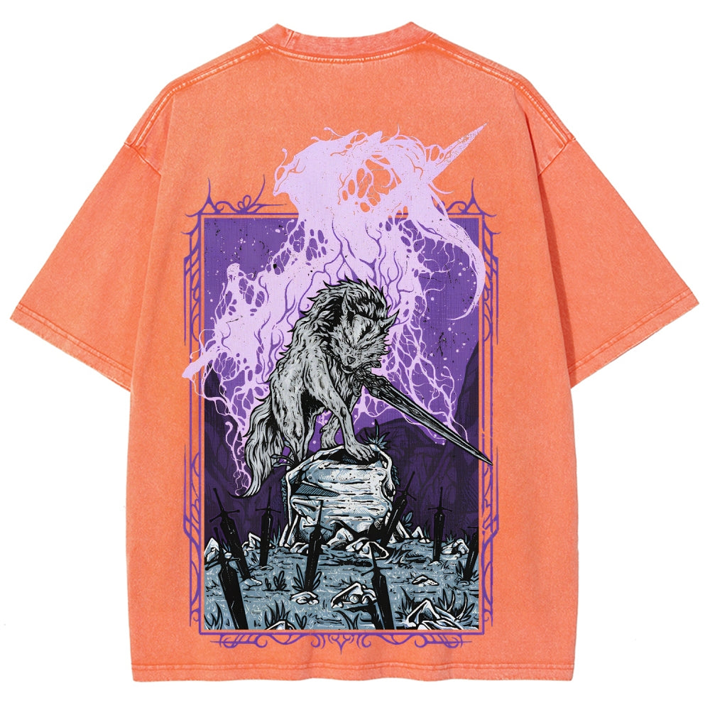 Dark Souls Unisex Fit Washed T-Shirt 2601009916
