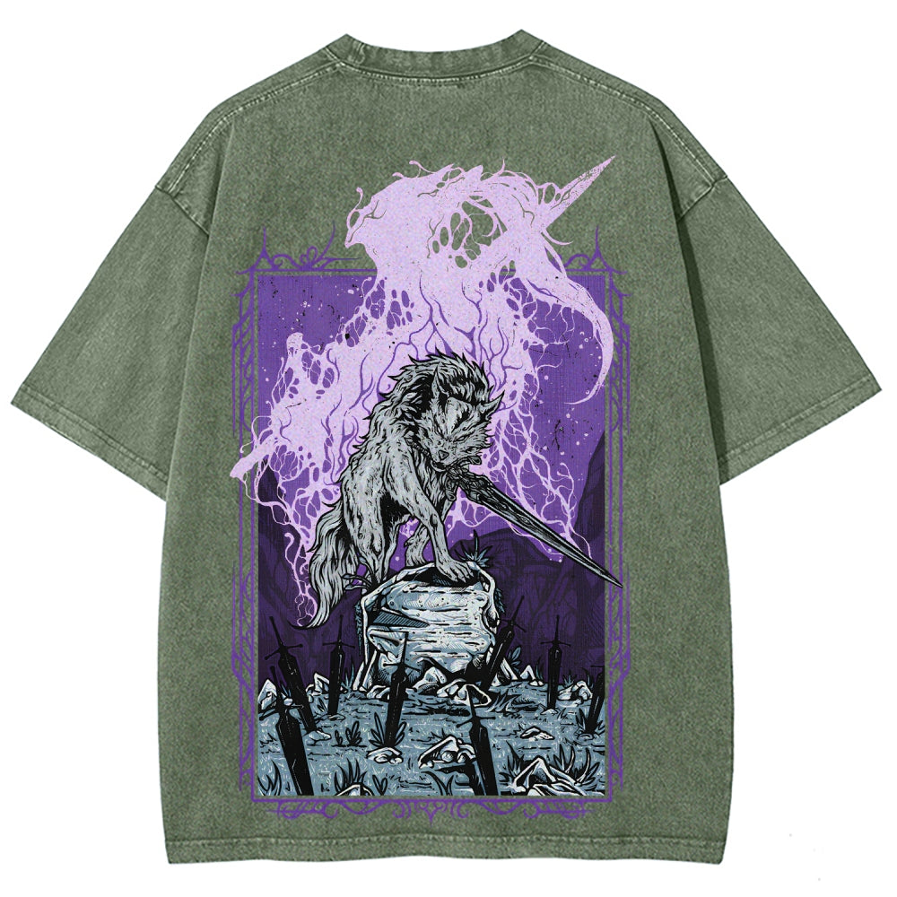 Dark Souls Unisex Fit Washed T-Shirt 2601009916