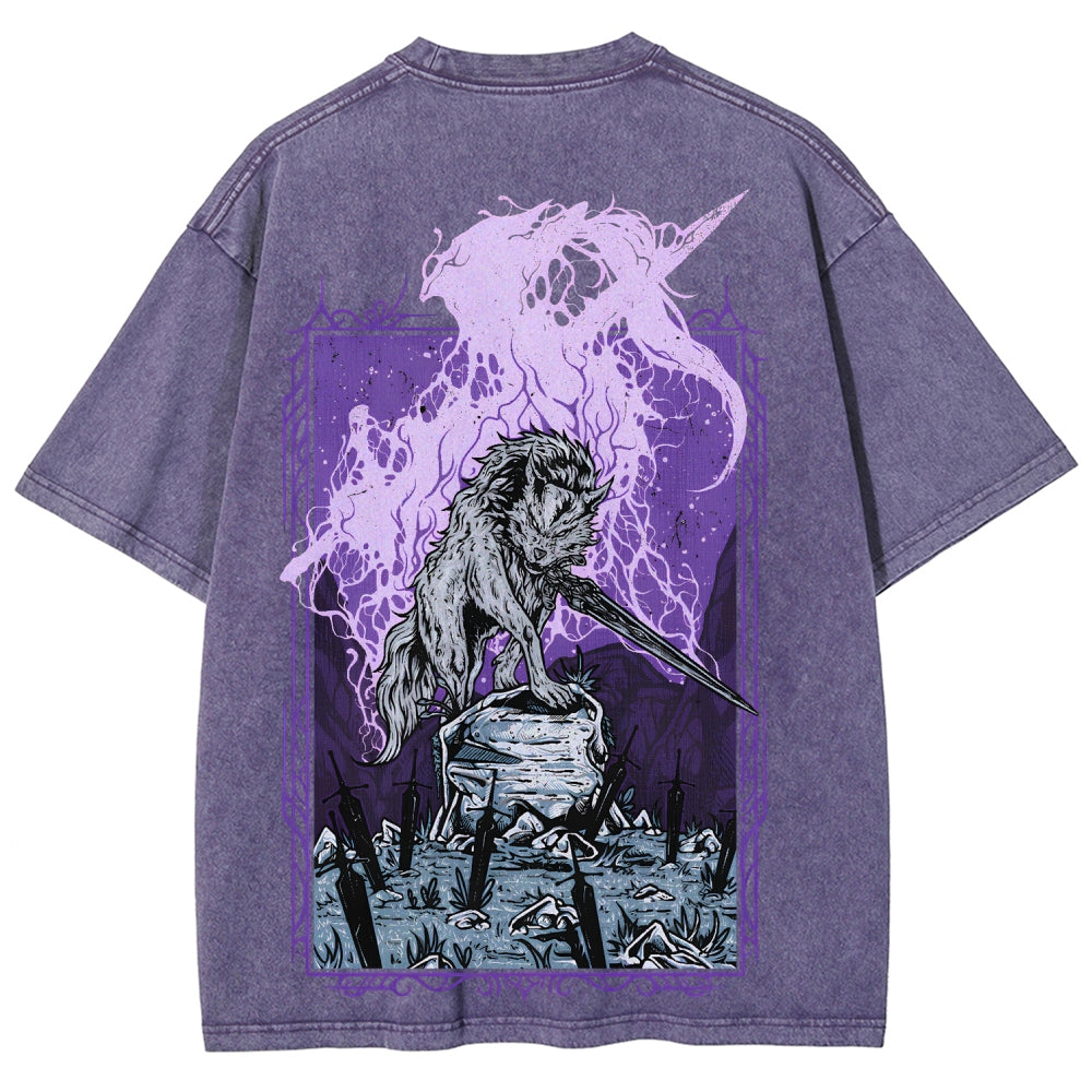 Dark Souls Unisex Fit Washed T-Shirt 2601009916