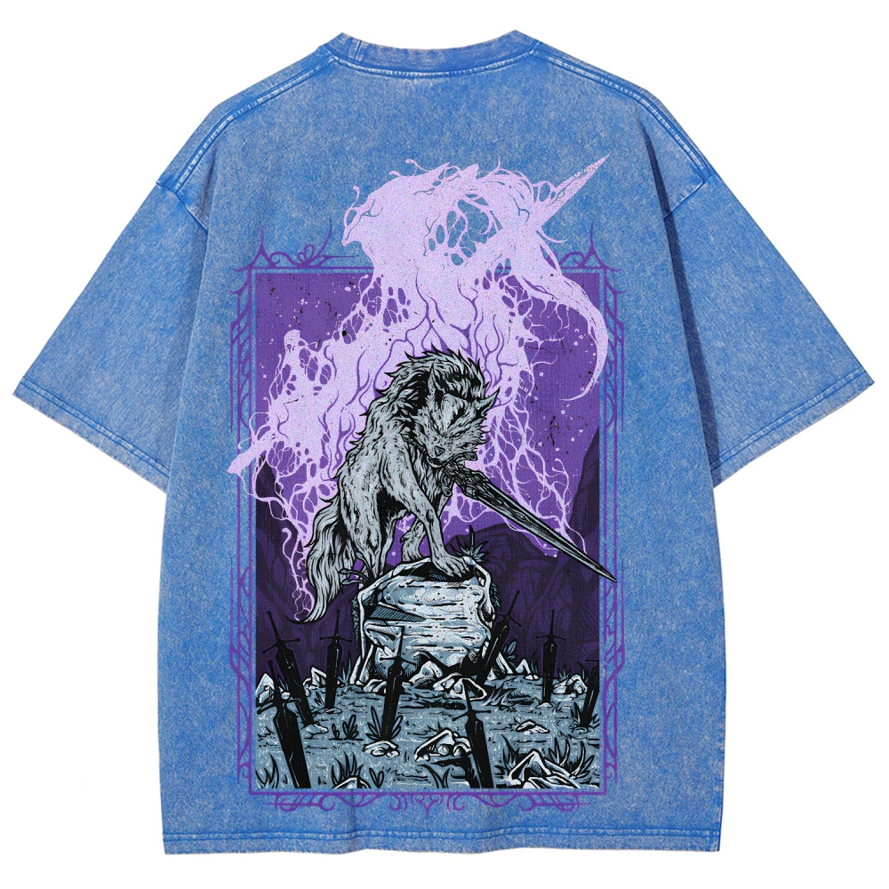 Dark Souls Unisex Fit Washed T-Shirt 2601009916
