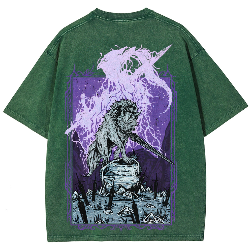 Dark Souls Unisex Fit Washed T-Shirt 2601009916