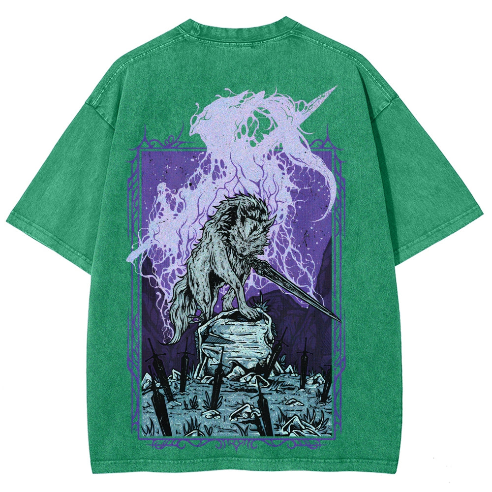 Dark Souls Unisex Fit Washed T-Shirt 2601009916