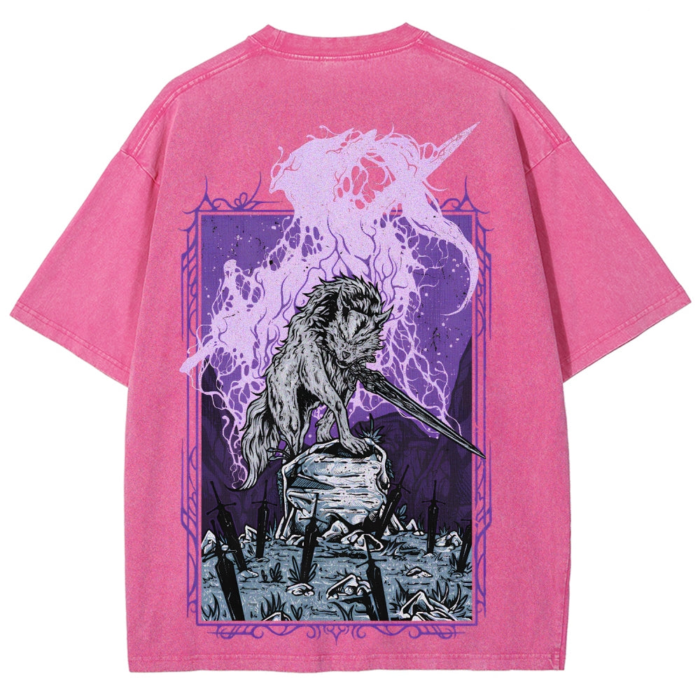 Dark Souls Unisex Fit Washed T-Shirt 2601009916