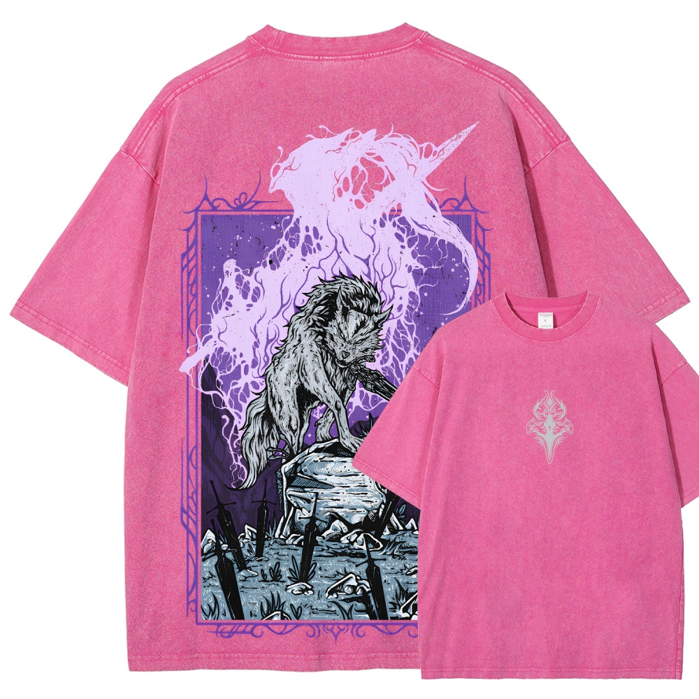 Dark Souls Unisex Fit Washed T-Shirt 2601009916