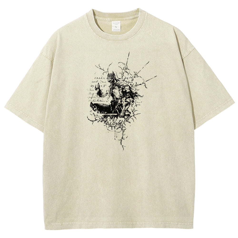 Dark Souls Unisex Fit Washed T-Shirt 2601010377
