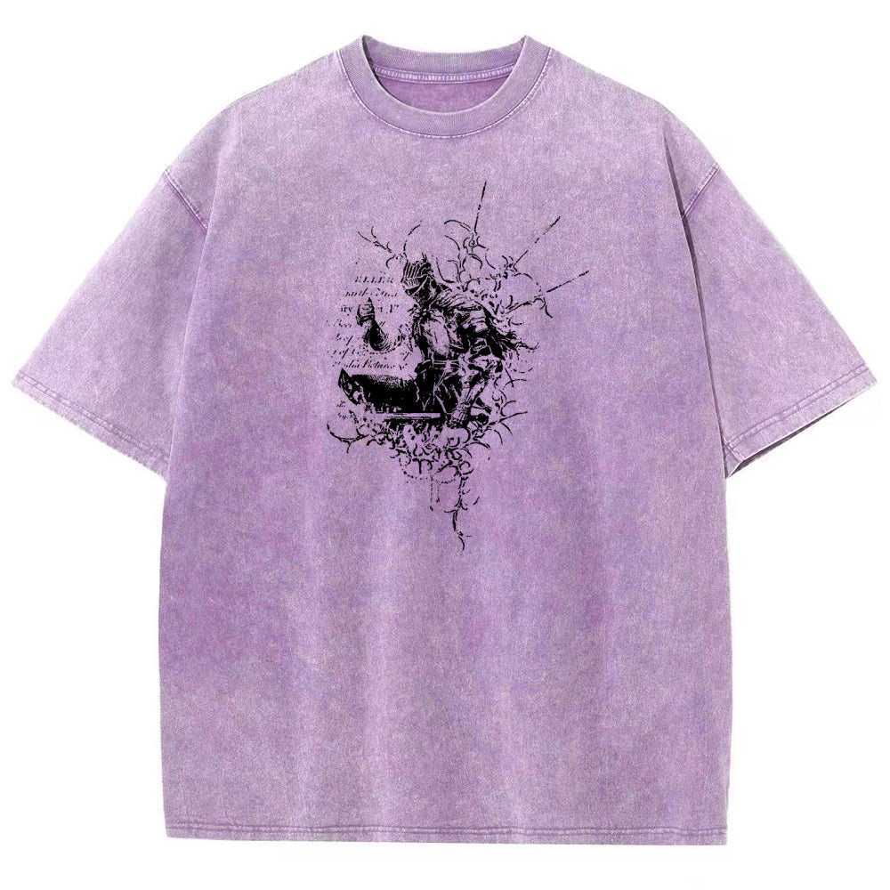 Dark Souls Unisex Fit Washed T-Shirt 2601010377