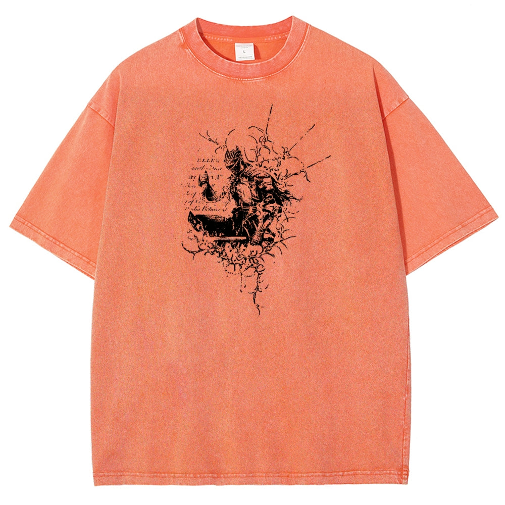 Dark Souls Unisex Fit Washed T-Shirt 2601010377