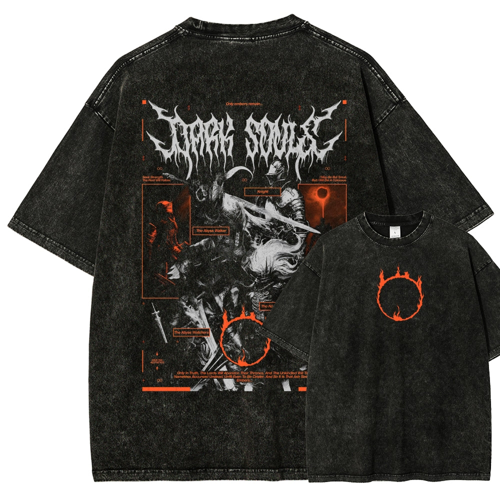 Dark Souls Unisex Fit Washed T-Shirt 2601010379