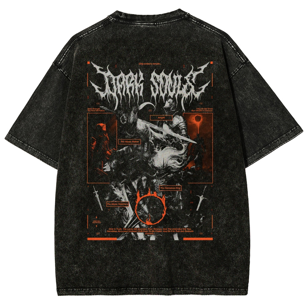 Dark Souls Unisex Fit Washed T-Shirt 2601010379