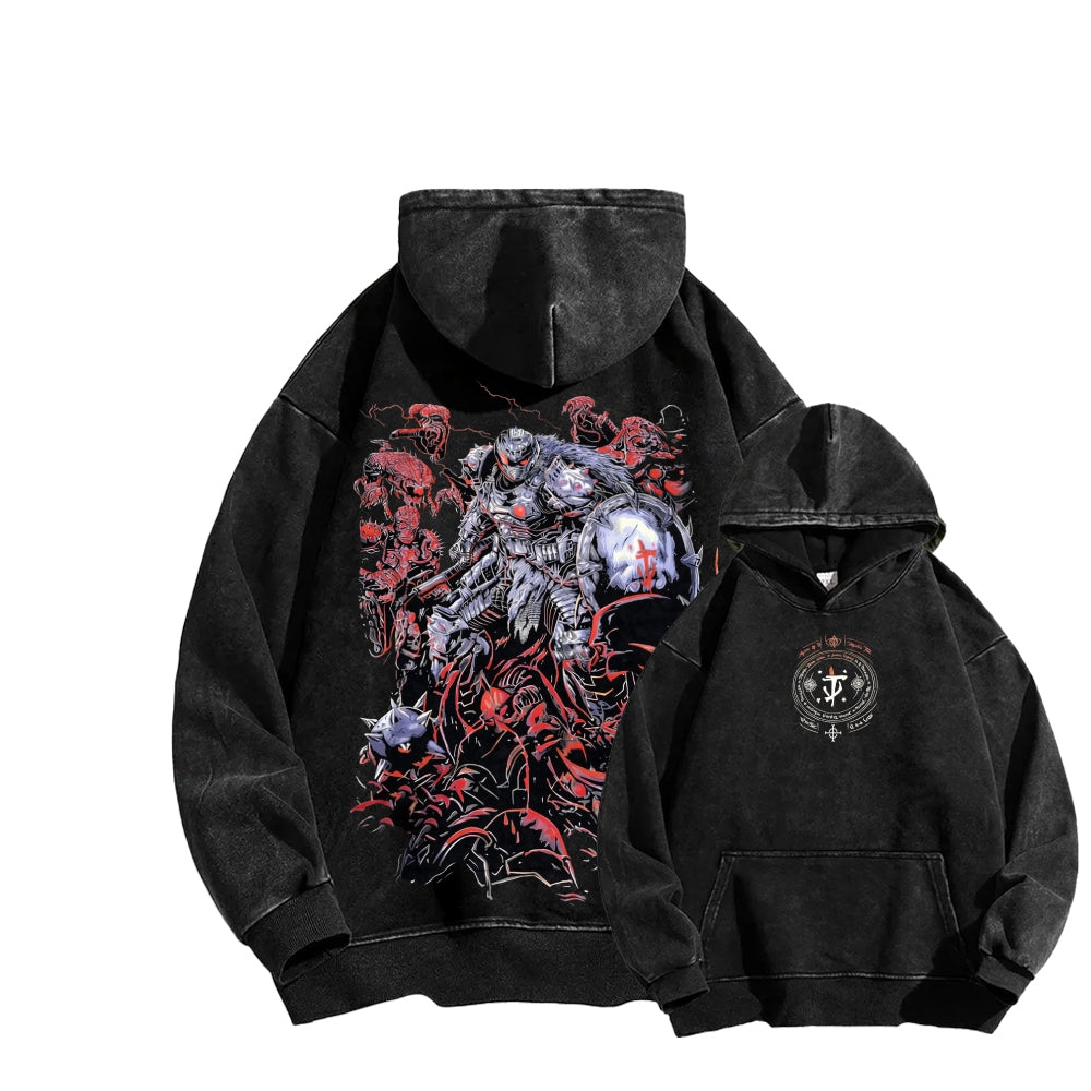 DOOM Unisex Washed Hoodie 2601012523
