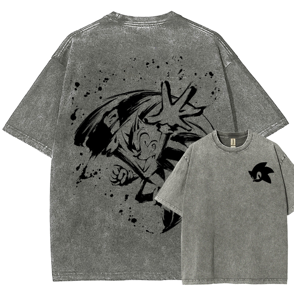 Sonic Unisex Fit Washed T-Shirt 2601014268