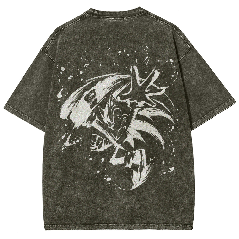 Sonic Unisex Fit Washed T-Shirt 2601014268