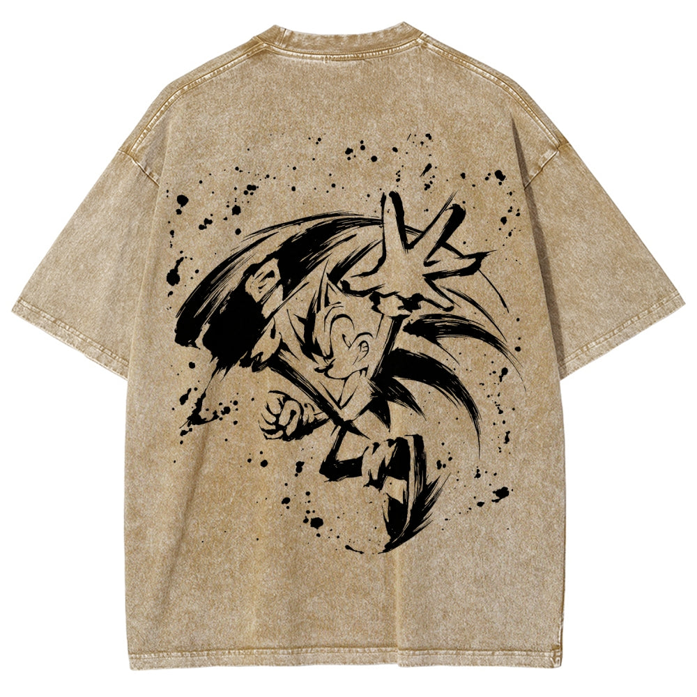Sonic Unisex Fit Washed T-Shirt 2601014268