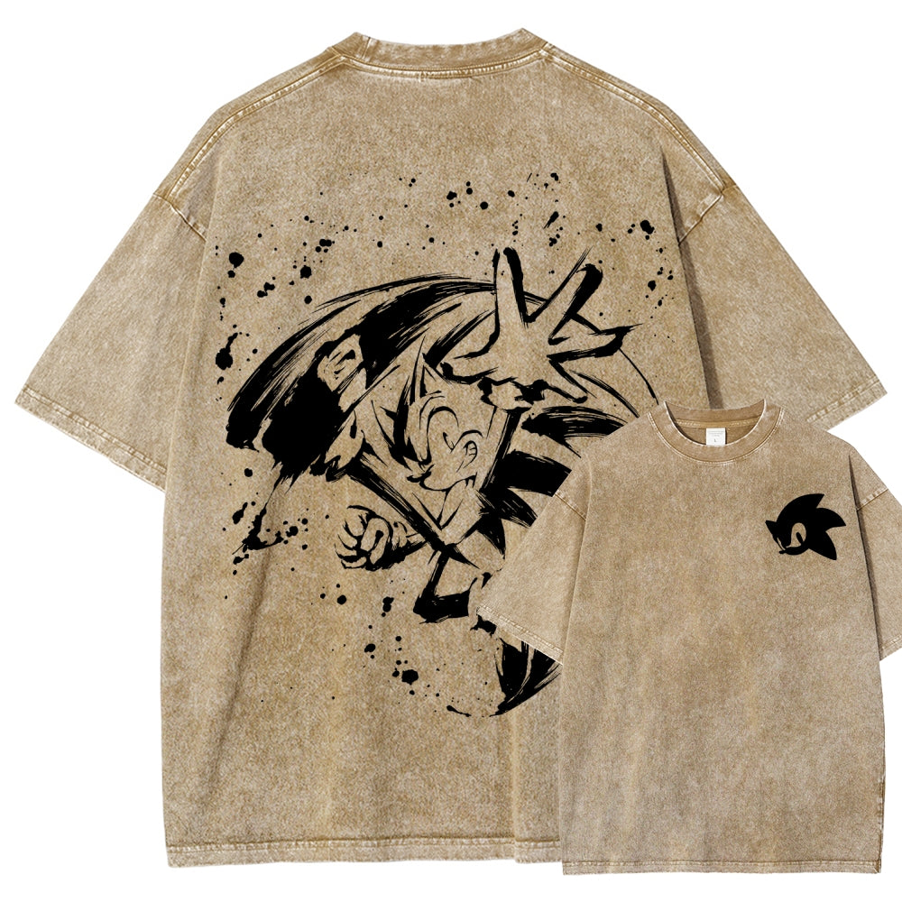 Sonic Unisex Fit Washed T-Shirt 2601014268