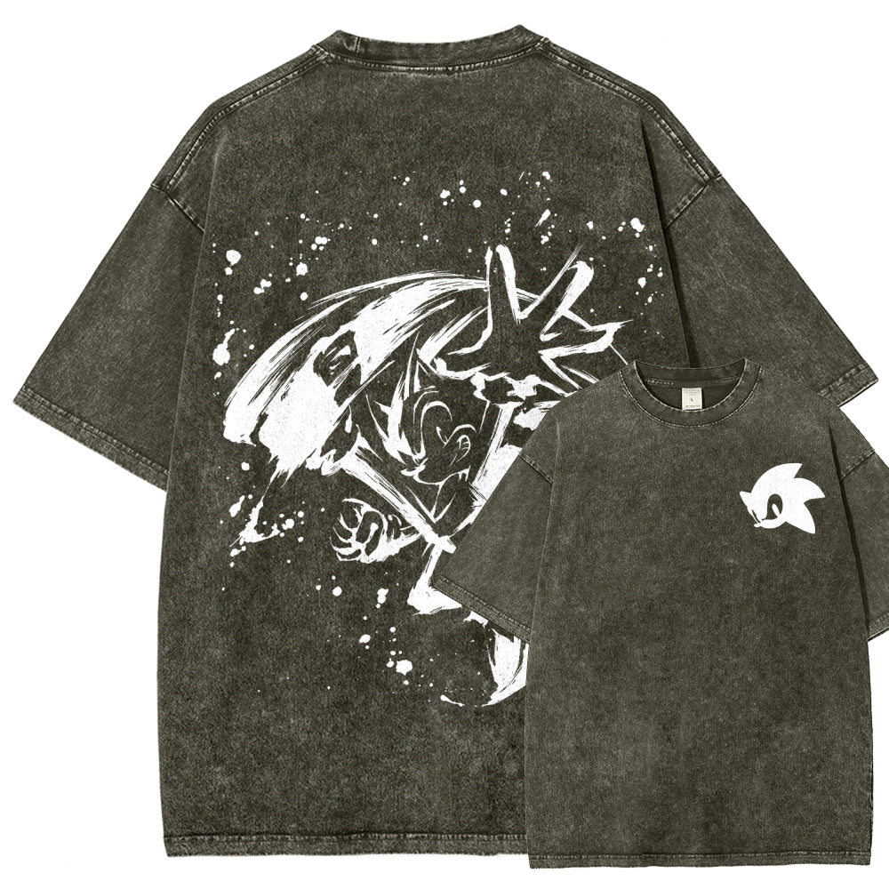Sonic Unisex Fit Washed T-Shirt 2601014268