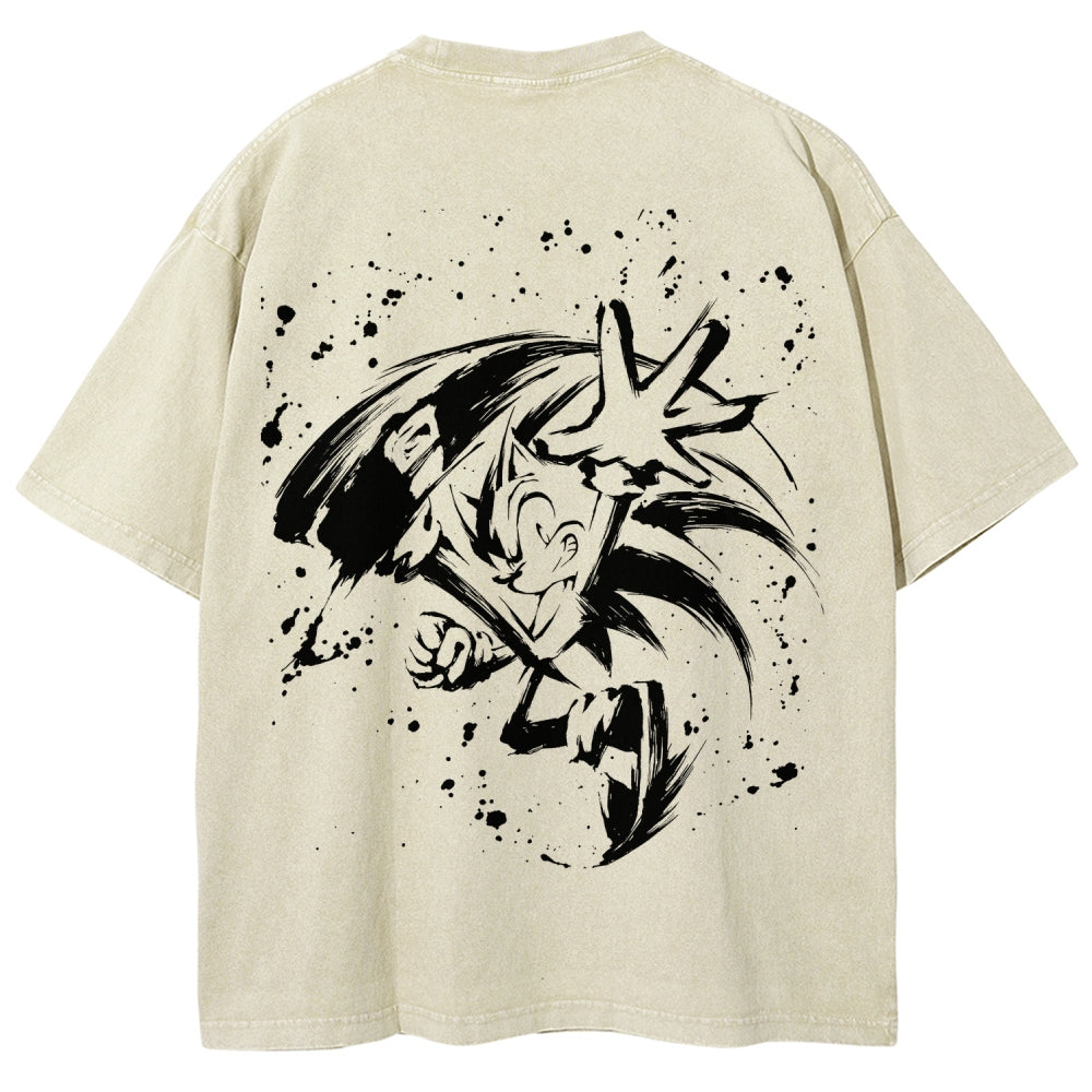 Sonic Unisex Fit Washed T-Shirt 2601014268