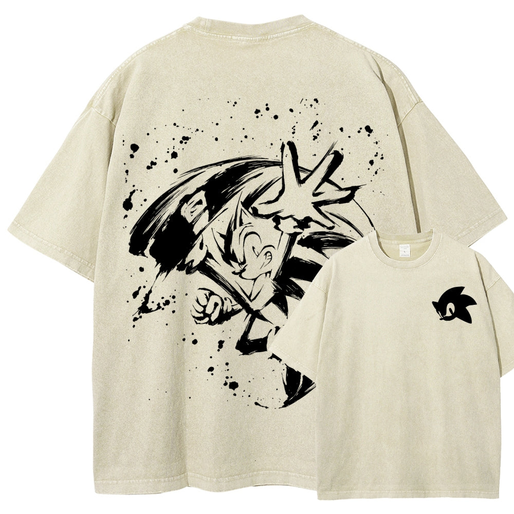 Sonic Unisex Fit Washed T-Shirt 2601014268