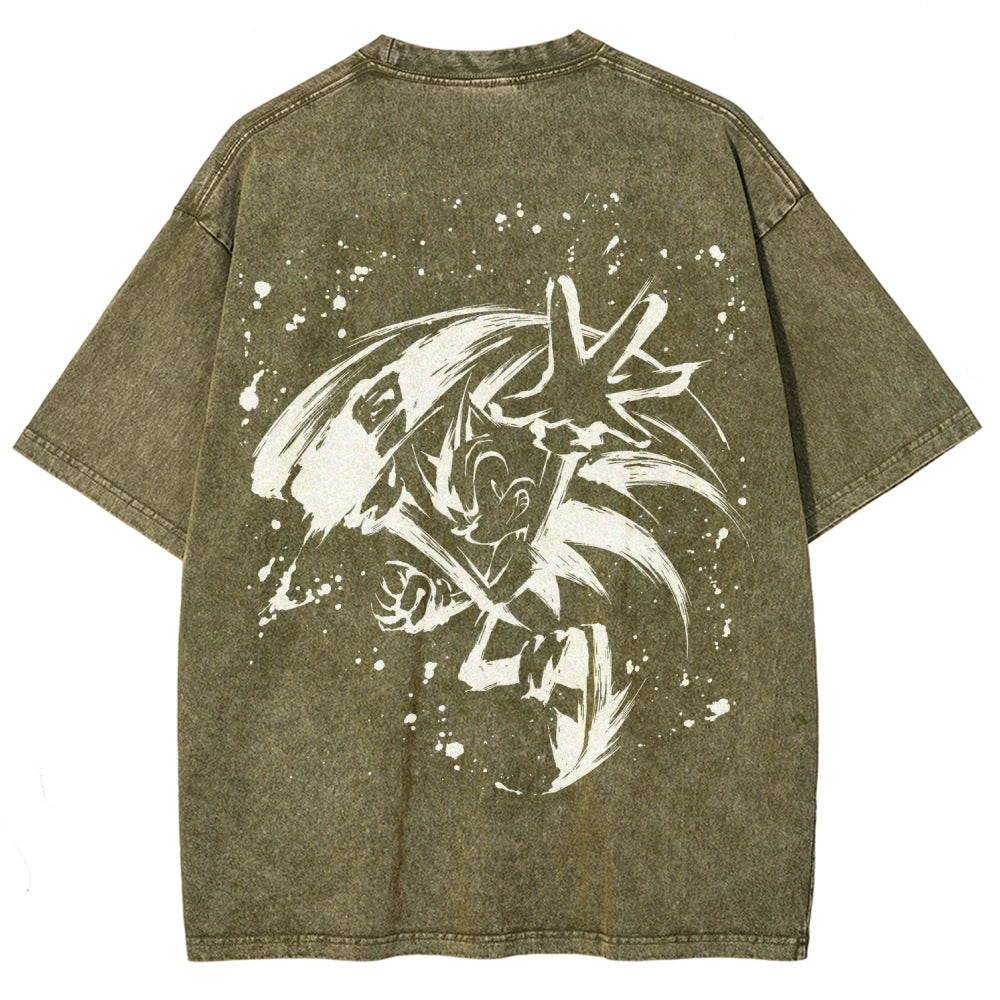 Sonic Unisex Fit Washed T-Shirt 2601014268