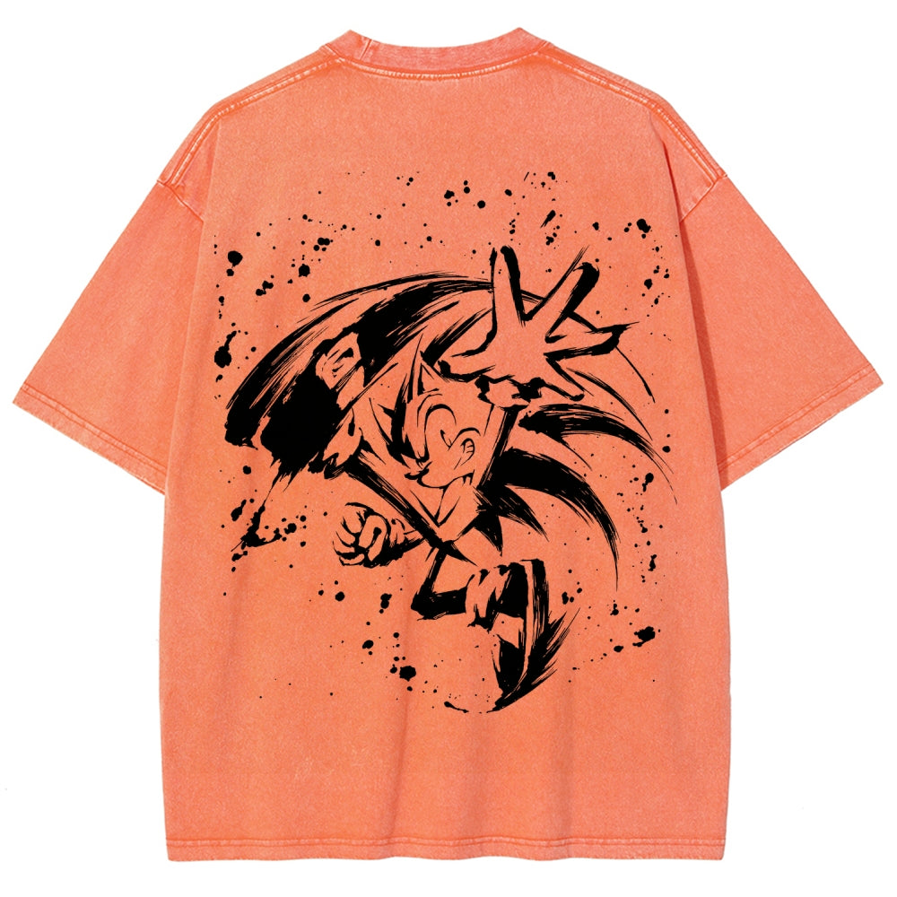 Sonic Unisex Fit Washed T-Shirt 2601014268